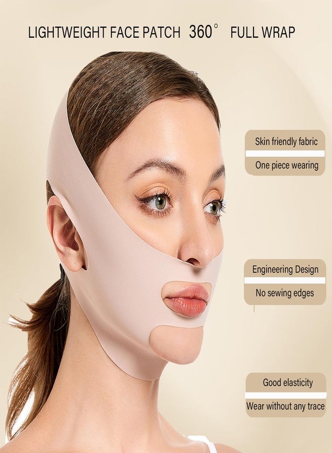 MASIKA Chin Strap for Sleeping，V-Line Mask,，V-Line Lifting Chinstrap，Jaw Exerciser, Reusable Face Strap.Jaw Strap,Jawline Shaper,Double chin strap，Chin lifting strap，Face lifting strap，Pink,M - Image 3
